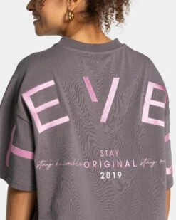 TEVEO Signature Oversized T-Shirt - Graphit -Teveo Geschaft Signature Tshirt Graphit 4398