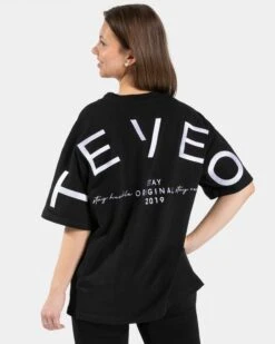 TEVEO Signature Oversized T-Shirt - Schwarz