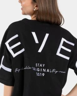 TEVEO Signature Oversized T-Shirt - Schwarz -Teveo Geschaft Signature Tshirt Schwarz 6420