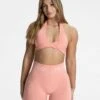 TEVEO Signature Twisted Sport BH Peach - Damen Fitness Bra 1 TEVEO Signature Twisted Sport BH Peach - Damen Fitness Bra -Teveo Geschaft Signature Twisted Bh Peach 9814