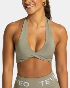 TEVEO Signature Twisted Sport-BH - Khaki -Teveo Geschaft Signature Twisted Bh khaki 2682