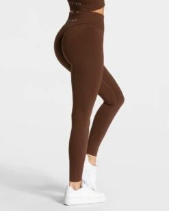 Teveo Geschaft -Teveo Geschaft Statement Leggings Kaffee 5342