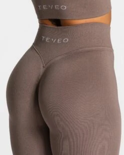 Statement Scrunch Leggings "Mokka" -Teveo Geschaft Statement Leggings Mokka 6744