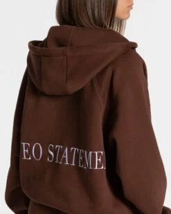 Statement Oversized Jacke "Kaffee" -Teveo Geschaft Statement Oversized Zip Jacke Kaffee 5842
