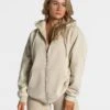 Statement Oversized Jacke "Sand" 1 Statement Oversized Jacke "Sand" -Teveo Geschaft Statement Oversized Zip Jacke Sand 6561