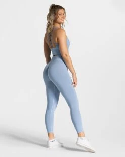 Statement Bh "Blau" -Teveo Geschaft Statement Scrunch Leggings Blau 0449