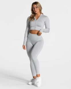 Statement Zip Jacke "Hellgrau" 9 Statement Zip Jacke "Hellgrau" -Teveo Geschaft Statement Zip Jacke Hellgrau 5053