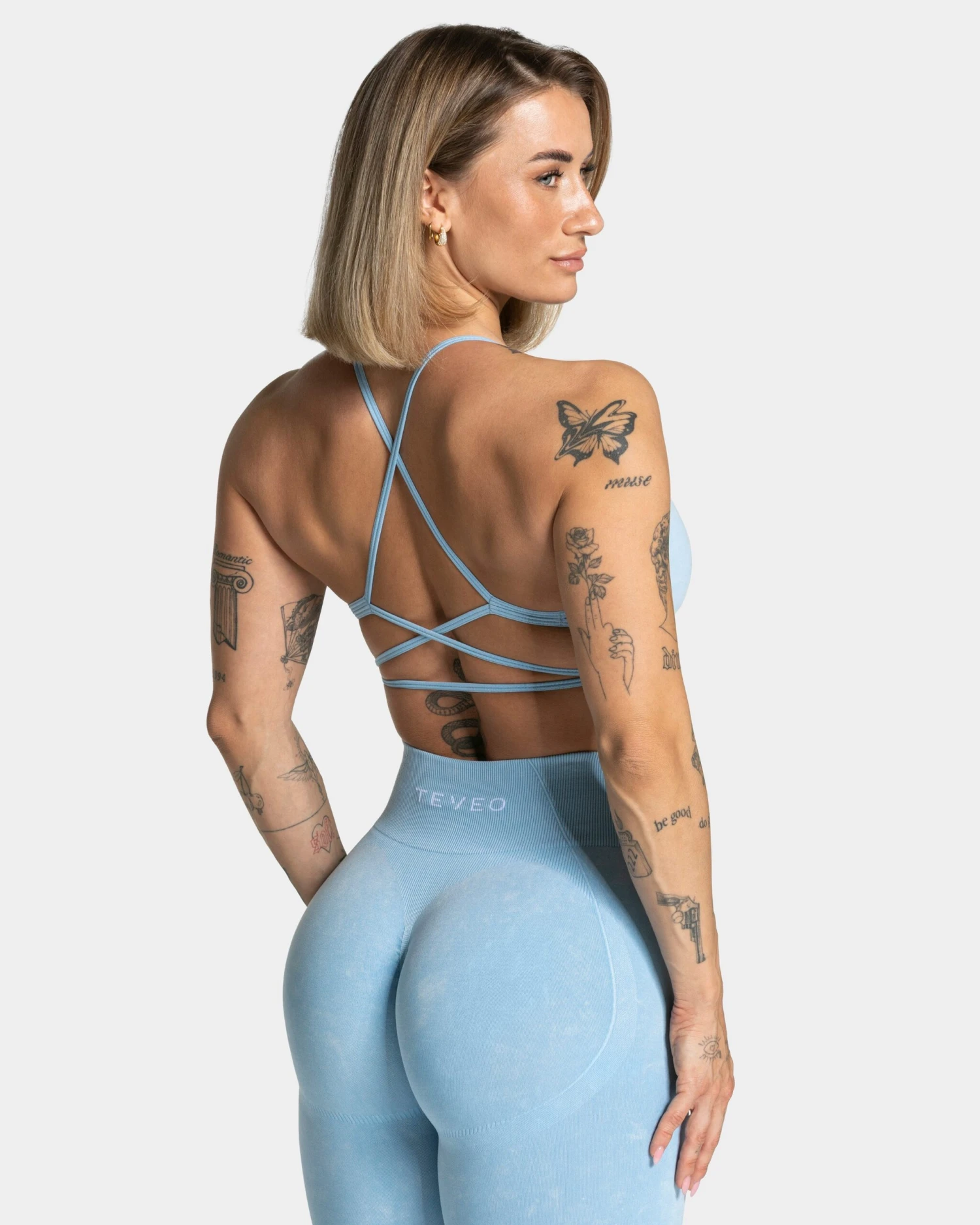 TEVEO Acid Sport-BH in Babyblau mit Rückenschnürung 4 TEVEO Acid Sport-BH in Babyblau mit Rückenschnürung – Bild 2