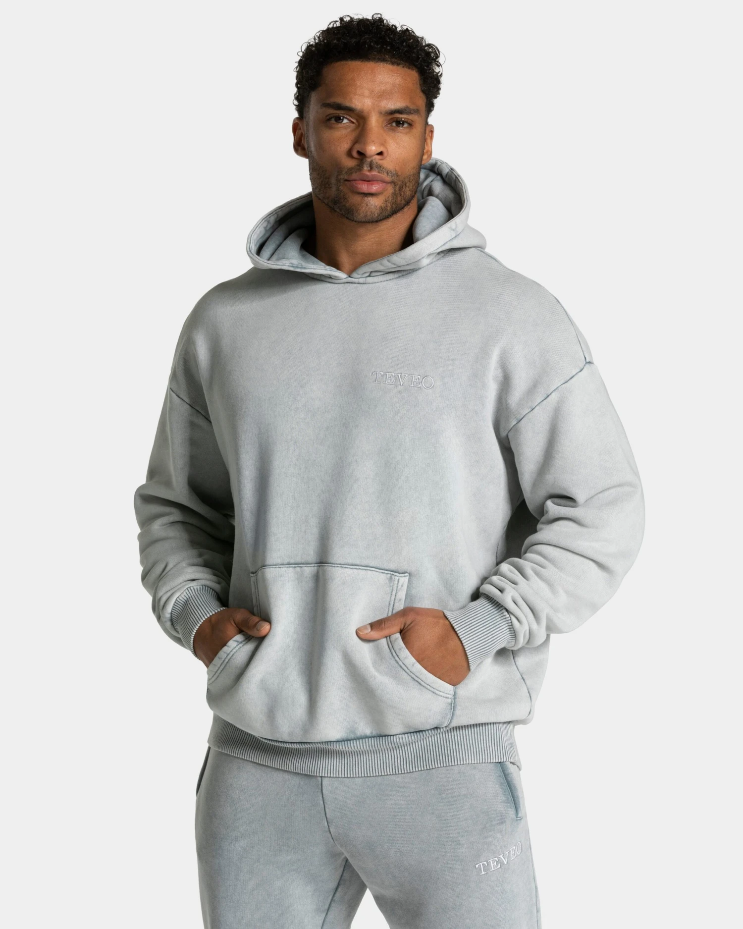 TEVEO Acid Hoodie "Hellgrau" - Premium Oversized Kapuzenpullover 4 TEVEO Acid Hoodie "Hellgrau" - Premium Oversized Kapuzenpullover – Bild 2