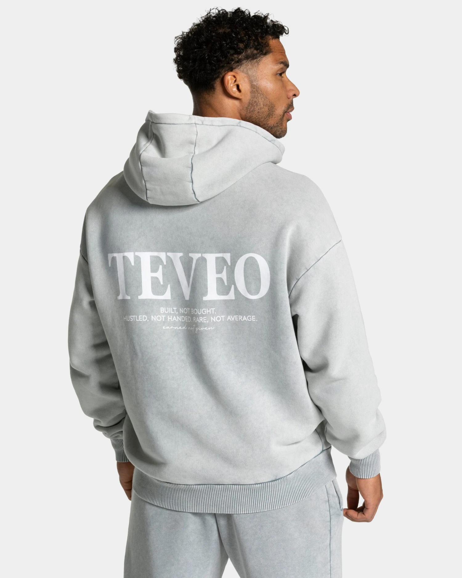 TEVEO Acid Hoodie "Hellgrau" - Premium Oversized Kapuzenpullover 3 TEVEO Acid Hoodie "Hellgrau" - Premium Oversized Kapuzenpullover