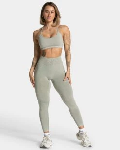 TEVEO Acid Sport BH Salbei mit Schnürrücken - Damen Fitness Top -Teveo Geschaft TEVEO Acid Leggings salbei 0001 065b07bc 941d 4d2f a68b 94e7b43982f9