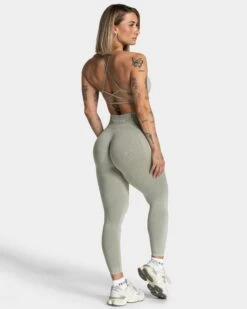 TEVEO Acid Sport BH Salbei mit Schnürrücken - Damen Fitness Top -Teveo Geschaft TEVEO Acid Leggings salbei 0136 96528ae4 9d05 4fe9 9898 94a2446d3b0b