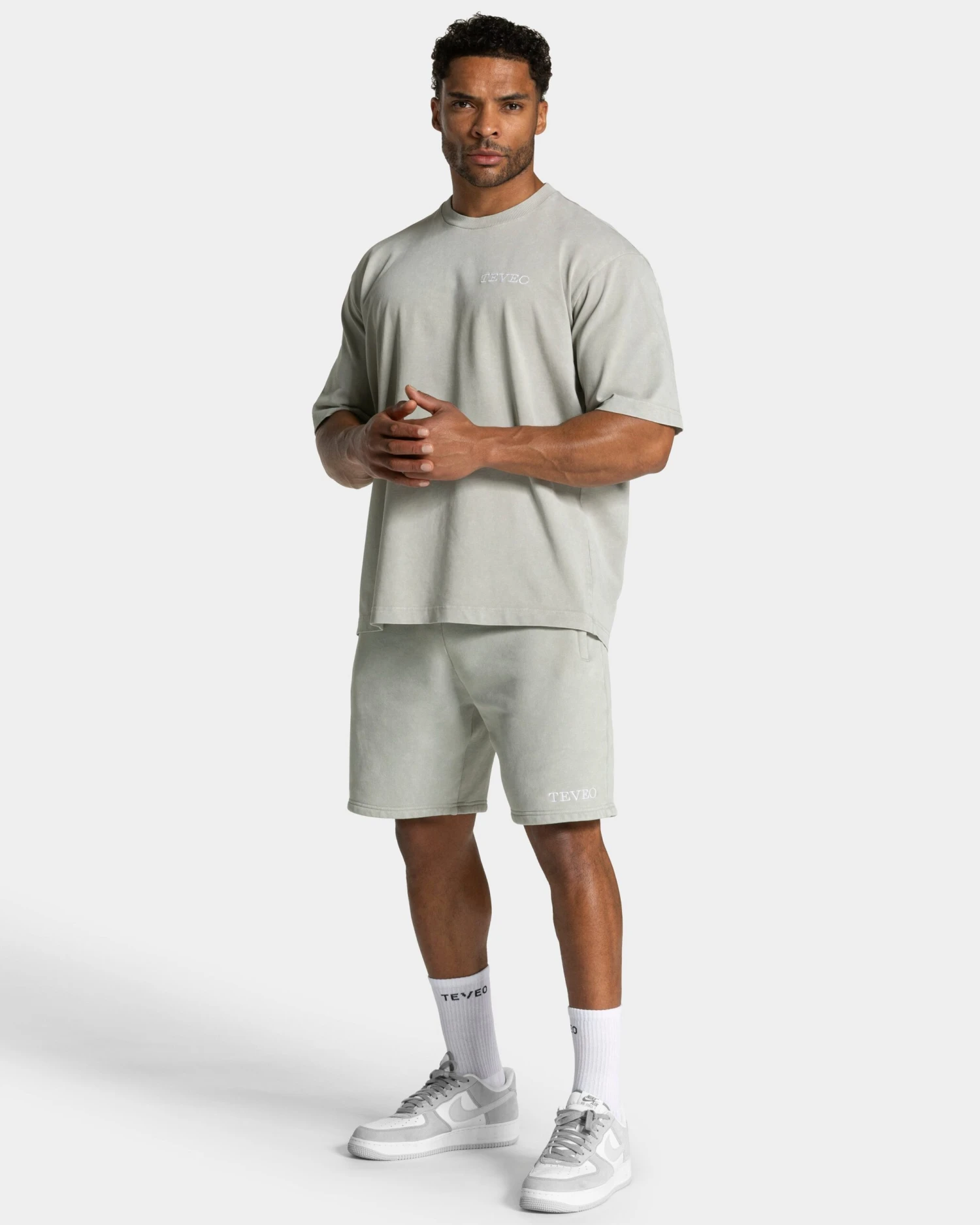 TEVEO Acid T-Shirt Salbei - Herren Oversized Streetwear 5 TEVEO Acid T-Shirt Salbei - Herren Oversized Streetwear – Bild 3