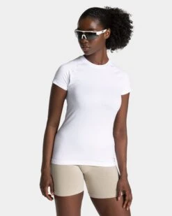 TEVEO Endorphin T-Shirt Weiß - Damen Running & Hybrid Training Top