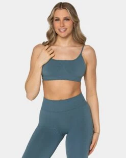 TEVEO Femme Backless BH - Teal | Eleganter Sport BH mit offenem Rücken