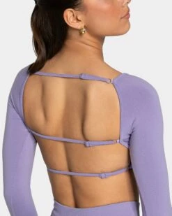Femme Backless Longsleeve "Lavendel" -Teveo Geschaft TEVEO Femme Backless Longsleeve lavendel 0126