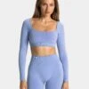 TEVEO Femme Backless Longsleeve Frozen – Cropped Sport-Oberteil mit Rückenausschnitt -Teveo Geschaft TEVEO Femme Longsleeve frozen 0747
