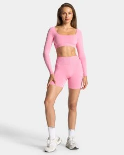 Femme Sculpt Scrunch Short "Pink" 9 Femme Sculpt Scrunch Short "Pink" -Teveo Geschaft TEVEO Femme Longsleeve pink 0775