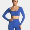 Femme Backless Longsleeve "Royalblau" -Teveo Geschaft TEVEO Femme Longsleeve royalblau 0916