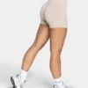 TEVEO Femme Sculpt Scrunch Short - Cream - High Waist Fitness Shorts -Teveo Geschaft TEVEO Femme Short cream 0011