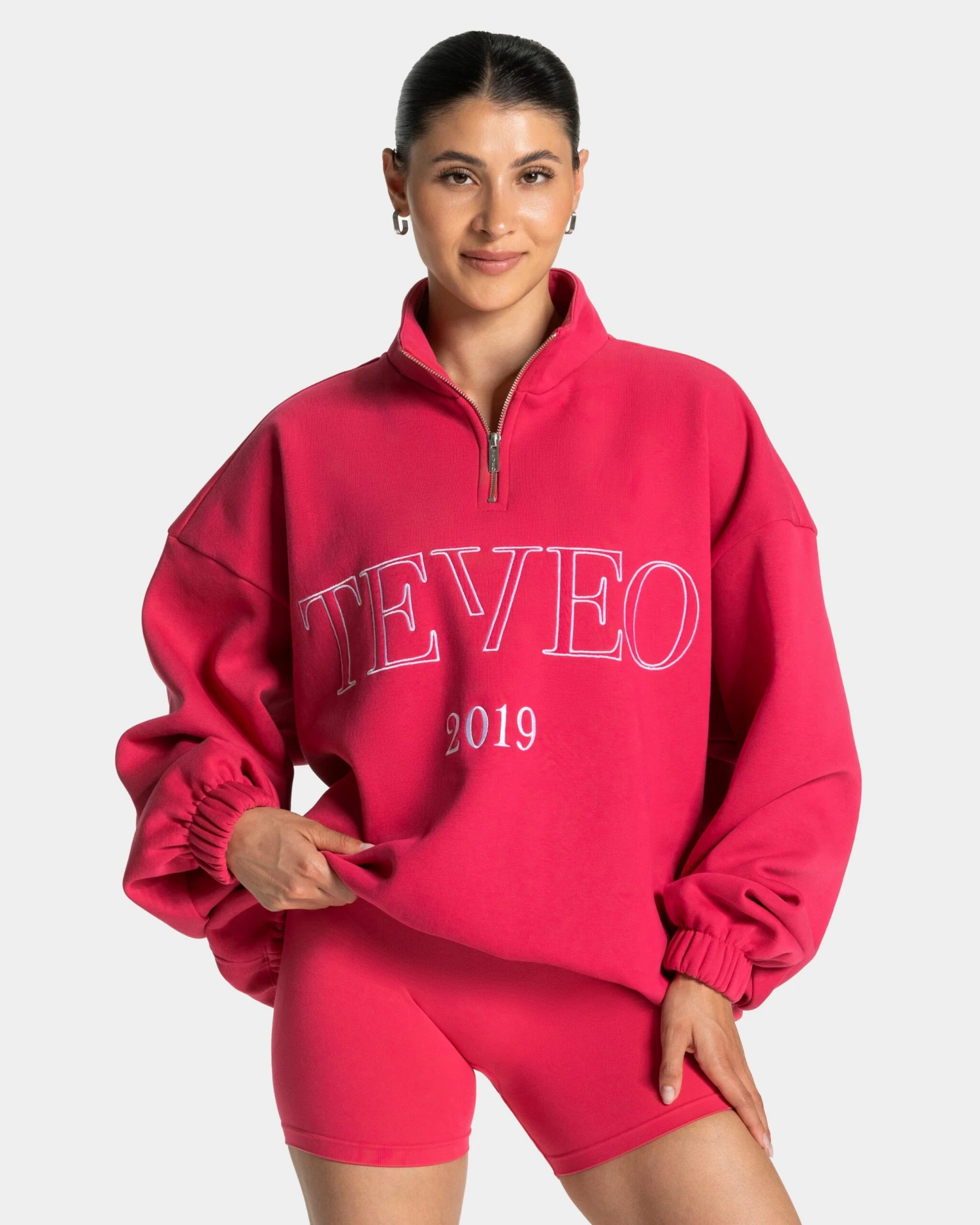 Femme Half Zip Sweater "Berry" 3 Femme Half Zip Sweater "Berry"