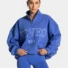 Femme Half Zip Sweater "Royalblau" -Teveo Geschaft TEVEO Femme Sweater royalblau 1672
