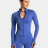 Femme Shaping Zip Jacke Royalblau – Damen Sportjacke mit Kompression
