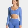 Sport Longsleeve Damen mit integriertem BH in Azure – Ignite Collection 1 Sport Longsleeve Damen mit integriertem BH in Azure – Ignite Collection -Teveo Geschaft TEVEO Ignite Longsleeve Azure 2872