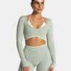Sport Longsleeve mit integriertem BH Damen - Ignite Pistachio