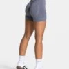 TEVEO Ignite Sculpt Scrunch Short in Eisgrau - Damen Sportshorts -Teveo Geschaft TEVEO Ignite Shorts eisgrau 1931