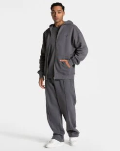 TEVEO Ignite Zip Jacke Herren Graphit - Premium Hoodie mit Reißverschluss -Teveo Geschaft TEVEO Ignite Straight Leg Jogger Graphit 0057