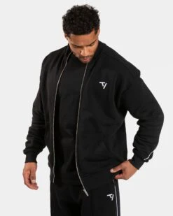 TEVEO Ignite Zip Sweater for Men - Black & White Contrast