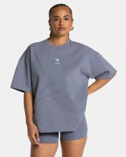 TEVEO Journey Oversized T-Shirt für Damen - Eisgrau