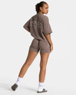 TEVEO Journey Oversized T-Shirt - Mokka -Teveo Geschaft TEVEO JRNY Oversized T Shirt mokka 3113