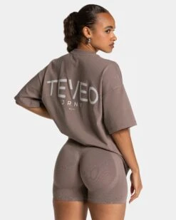 TEVEO Journey Oversized T-Shirt - Mokka