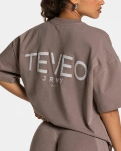 TEVEO Journey Oversized T-Shirt - Mokka -Teveo Geschaft TEVEO JRNY Oversized T Shirt mokka 3219