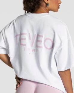 TEVEO Journey Oversized T-Shirt Weiß - Damen Lifestyle Shirt 10 TEVEO Journey Oversized T-Shirt Weiß - Damen Lifestyle Shirt -Teveo Geschaft TEVEO JRNY Oversized T Shirt weiss 3399