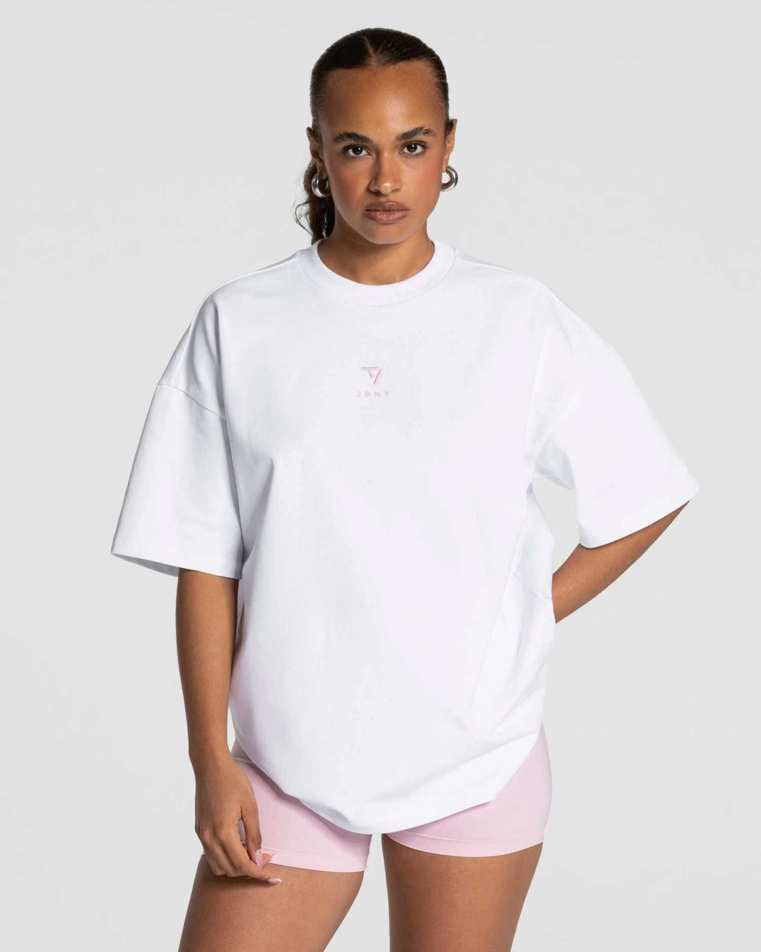 TEVEO Journey Oversized T-Shirt Weiß - Damen Lifestyle Shirt 4 TEVEO Journey Oversized T-Shirt Weiß - Damen Lifestyle Shirt – Bild 2