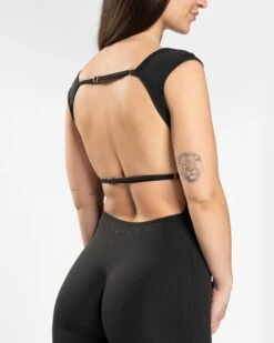 Rückenfreier Damen Jumpsuit Schwarz – Eleganter Einteiler mit Shaping-Effekt 11 Rückenfreier Damen Jumpsuit Schwarz – Eleganter Einteiler mit Shaping-Effekt -Teveo Geschaft TEVEO Jumpsuit Schwarz 9285