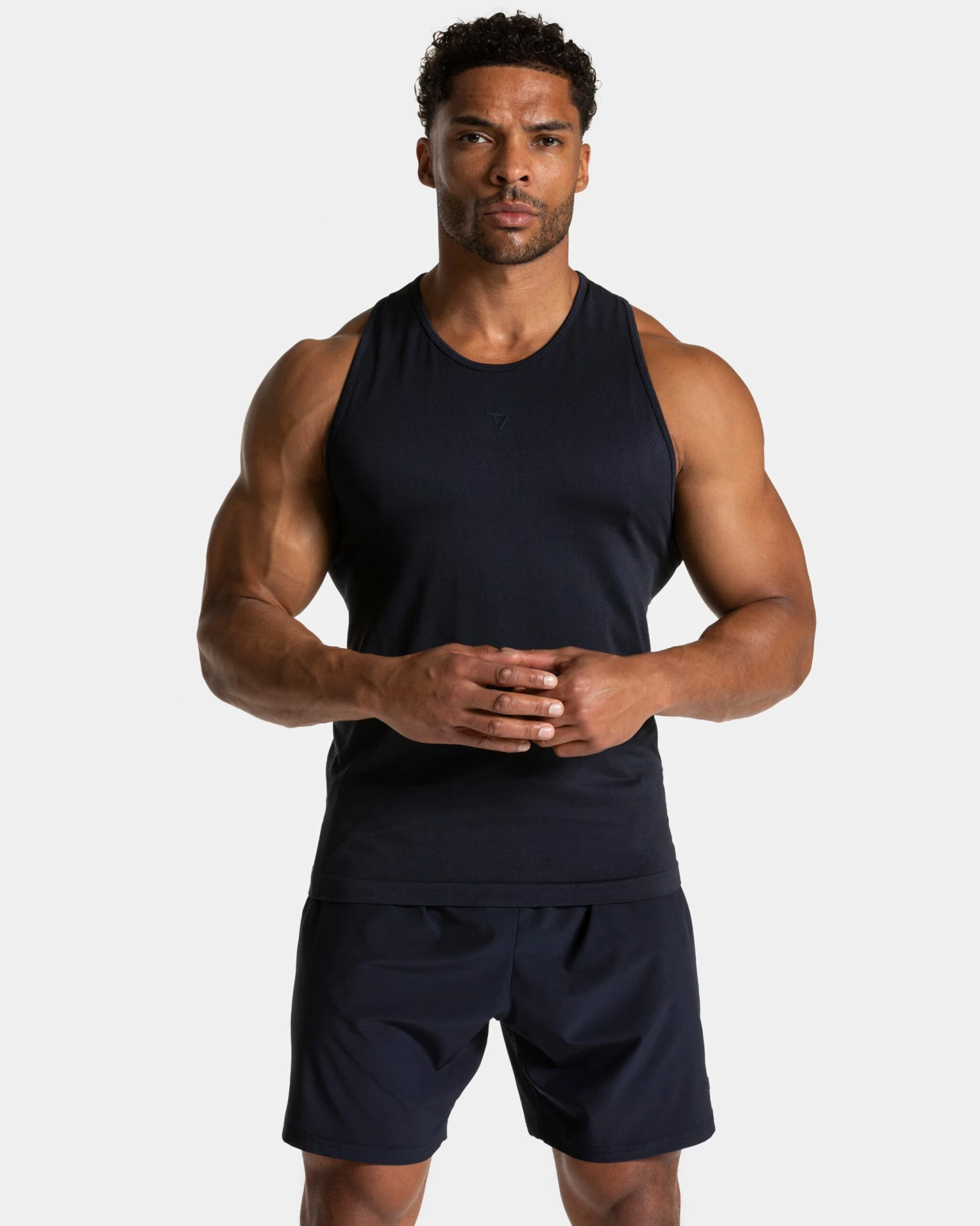 Pace Fitted Tank Midnight | Men's Seamless Performance Tank Top 3 Pace Fitted Tank Midnight | Men's Seamless Performance Tank Top