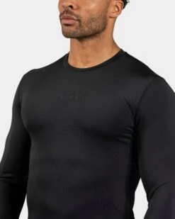 Pace Longsleeve Schwarz – Enganliegendes Performance-Sportshirt für Herren -Teveo Geschaft TEVEO Pace Longsleeve schwarz 1364