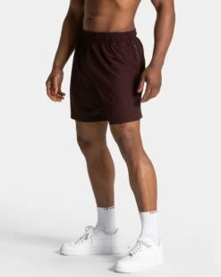 Pace Herren 7 Inch Sport Shorts Merlot - Funktionale Trainingsshorts mit Reißverschlusstaschen