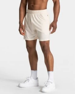 Pace 7 Inch Training Shorts - Off White Performance Gear
