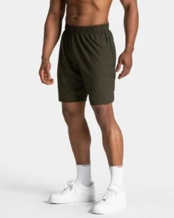 Men's 9" Pace Training Shorts - Khaki High-Performance Gym Shorts
