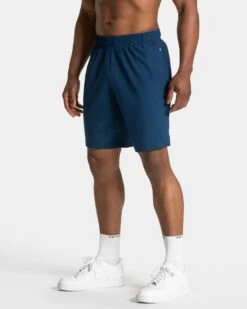 Pace 9-Inch Athletic Training Shorts with Secure Zipper Pockets - Navy