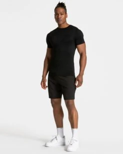 Pace 9 Inch Men's Training Shorts - Breathable Athletic Shorts in Black 9 Pace 9 Inch Men's Training Shorts - Breathable Athletic Shorts in Black -Teveo Geschaft TEVEO Pace Shorts 9inch Schwarz 4394