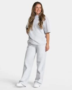 RI’VAIV Oversized T-Shirt "Hellgrau" -Teveo Geschaft TEVEO RI VAIV Jogger hellgrau 5767