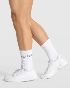 RI’VAIV Socken Weiß - Komfortable Crew Socks im 2er-Pack