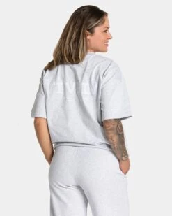 RI’VAIV Oversized T-Shirt "Hellgrau"