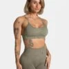 Timeless Pro Sport BH Khaki - Medium Support Fitness BH für Damen -Teveo Geschaft TEVEO Timeless Pro Bh Khaki 6824